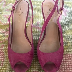 Fuchsia Cole Haan sling back heels